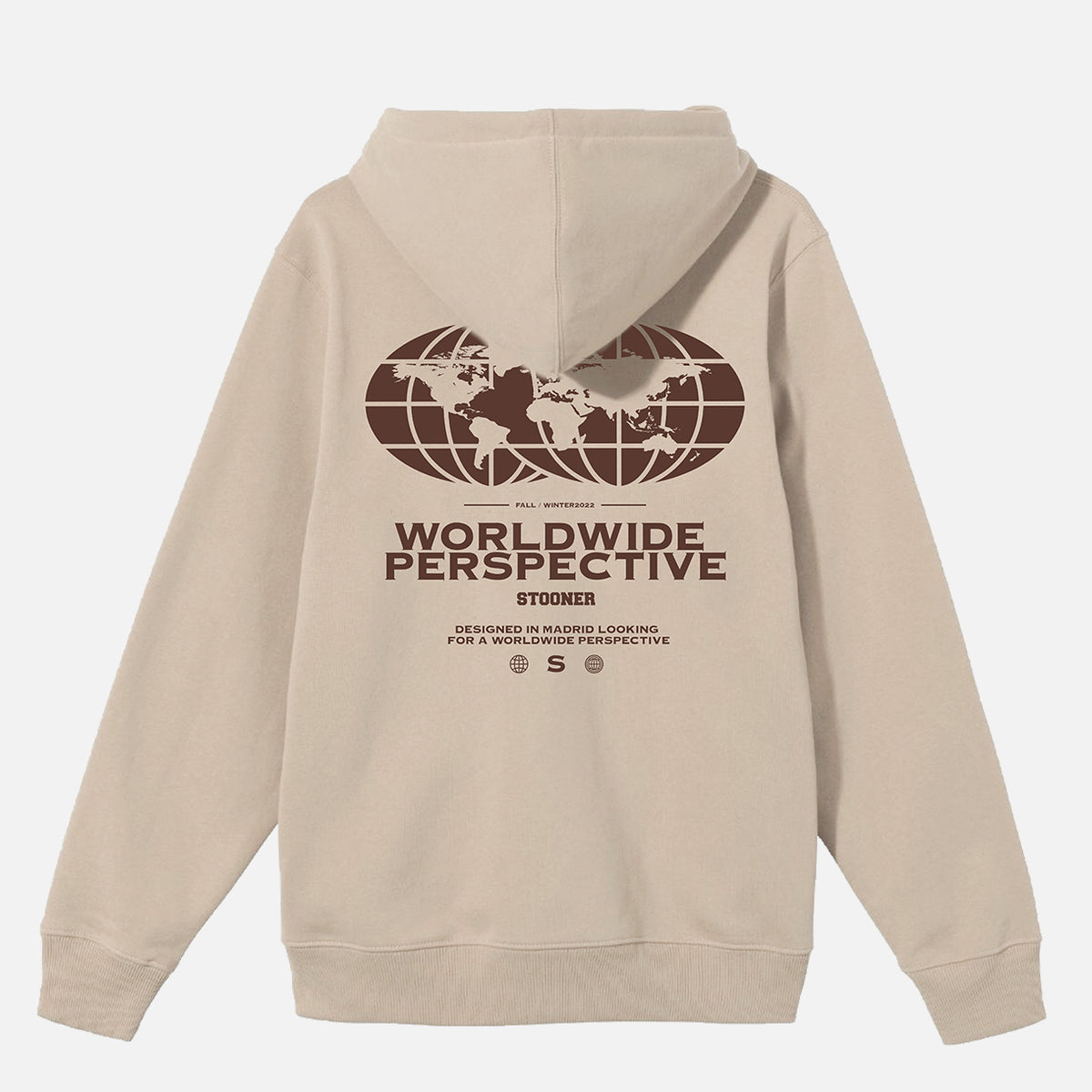 WORLDWIDE PERSPECTIVE BEIGE HOODIE – Stooner